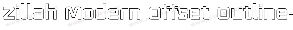 Zillah Modern Offset Outline字体转换